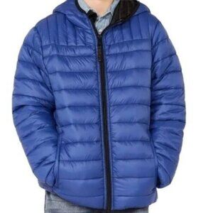 Urban Republic Mens Packable Puffer Jacket Water Resistant Blue Size S NEW